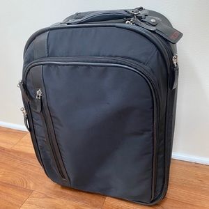 Tumi Black Nylon Carryon w/Leather Trim
